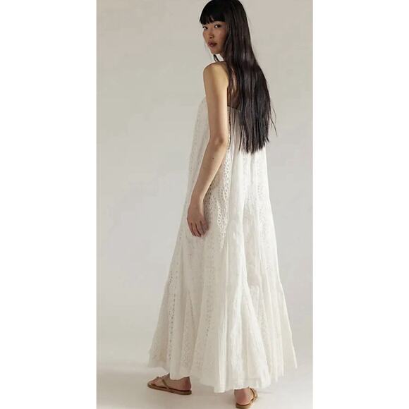 Free People Midnight Cruiser One-Piece Jumpsuit White Eyelets Lined Size XS - Picture 5 of 16